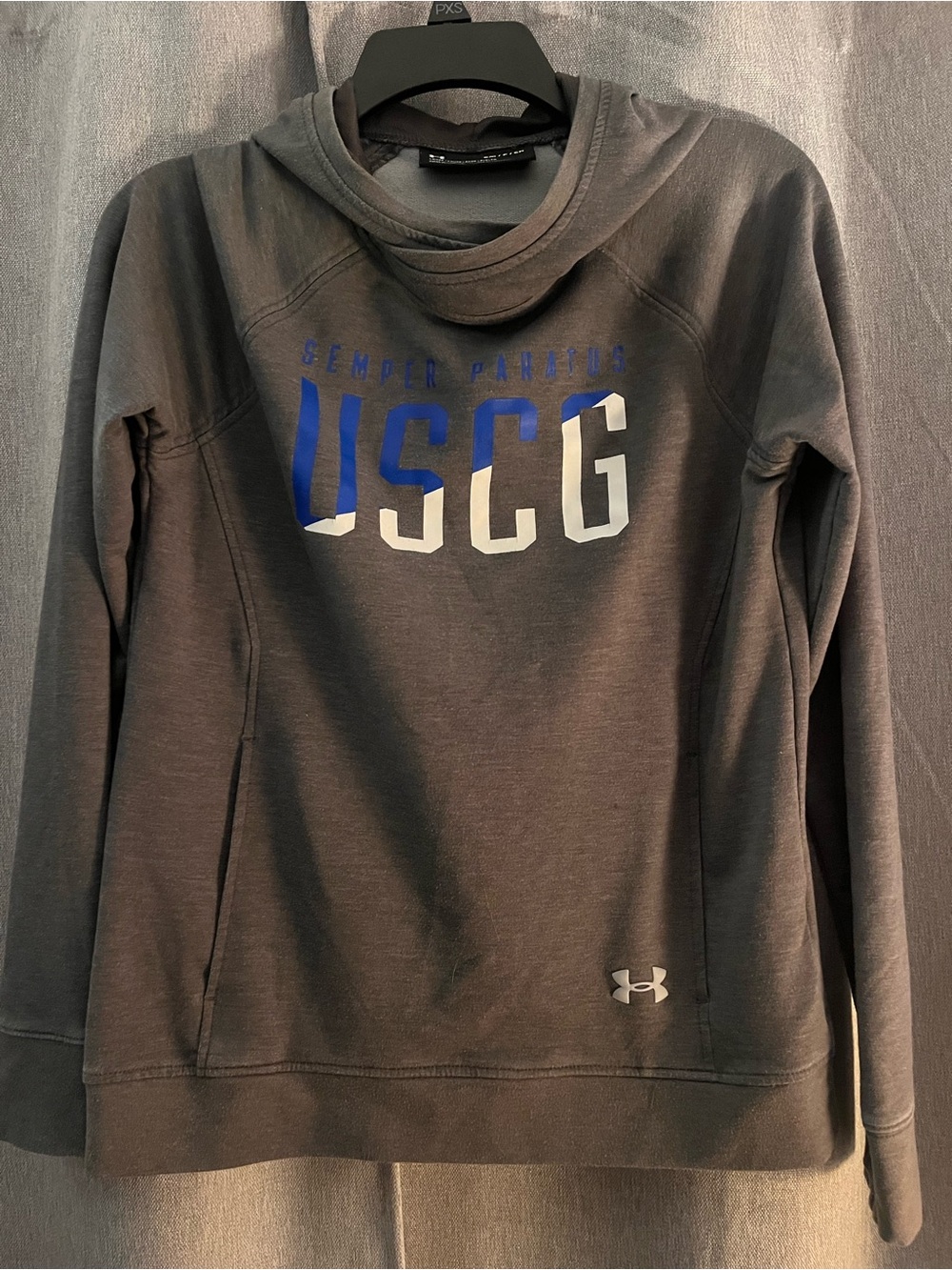 Under Armour Womens Gray Crewneck USCG Logo Sweatshirt